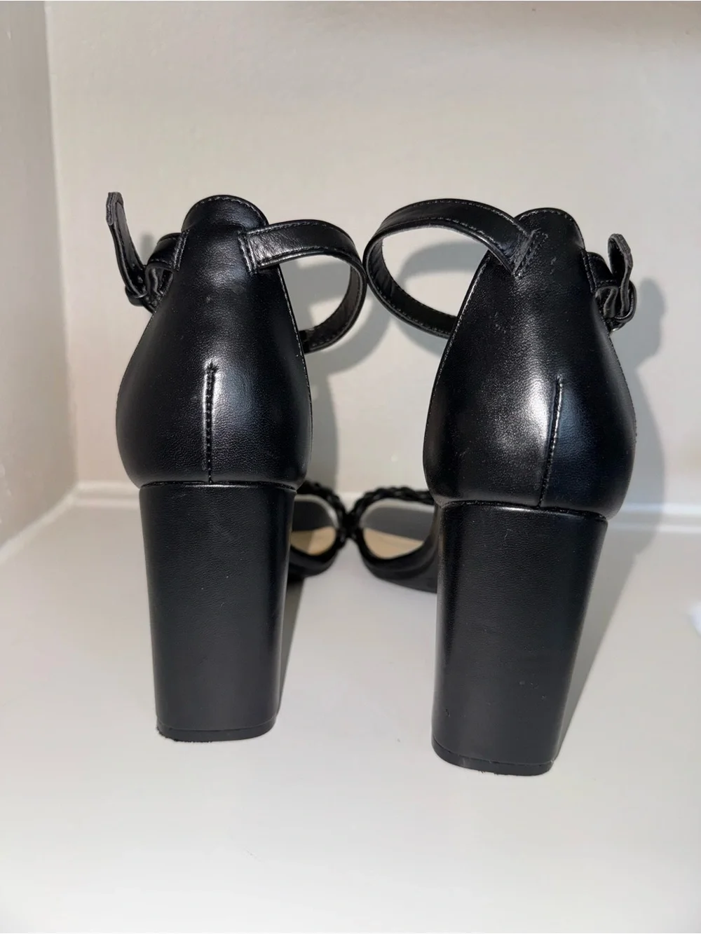 Nine West braided block heels